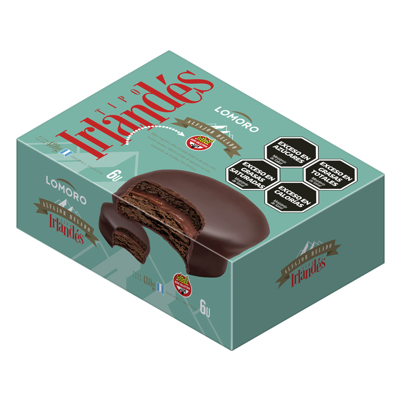 Alfajor Premium Irlandés 80g x 6 unidades SIN TACC